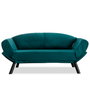 Atelier Del Sofa Genzo - Sofá cama de 2 plazas en azul petróleo